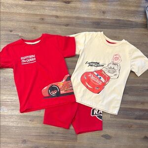 Disney Red and Cream Cars Kids Matching Set